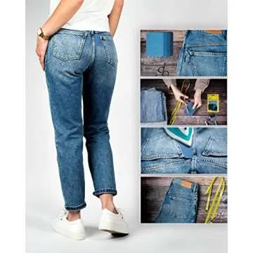 ZEFFFKA Denim Patches 12 Pieces Iron-on Stylish Repair Kit