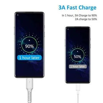 6 inch Short USB C Cord Fast Charge 5 Pack Durable USB A to USB Type C 3A Fast Charging Cable for Charging Station Compatible with Samsung Galaxy Note 20 A20 A51 S10 S20 Plus Ultra LG Stylo K51