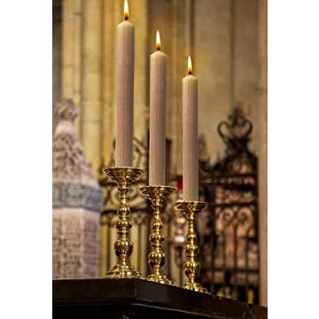 Hyoola 10 Inch Dinner Candles - 12 Pack - Sahara Tall Candles - Unscented Rustic Candles - Long Burning Candle Sticks