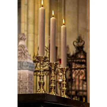 Elegant Hyoola 10 Inch Dinner Candles in Sahara - 12 Pack