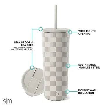 Simple Modern Insulated Tumbler for Iced Coffee & Travel
