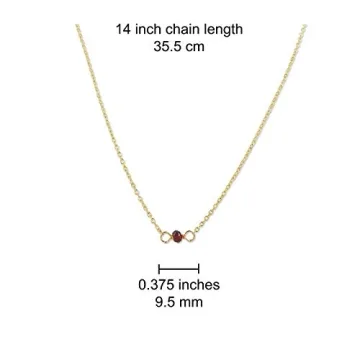 Rebecca Anne January Garnet Birthstone Necklace for All