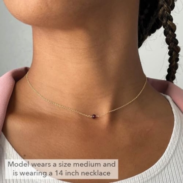 Rebecca Anne January Garnet Birthstone Necklace for All