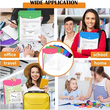 Vibrant 12 Pack Binder Pockets for All Your Organizing Needs