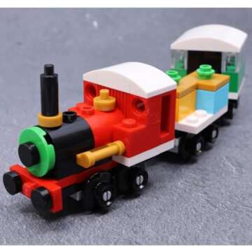 LEGO Creator 30584 Winter Holiday Christmas Train with Locomotive, Flatbed Wagon, and Carriage (73 Pieces)