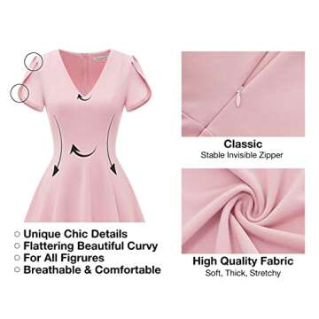 Elegant GardenWed Pink Midi Dress for Wedding Guests