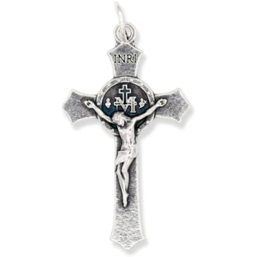 Miraculous Medal Crucifixes Pack of 5 - Italian Jewelry Supplies