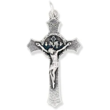 Miraculous Medal Crucifixes Pack of 5 - Italian Jewelry Supplies
