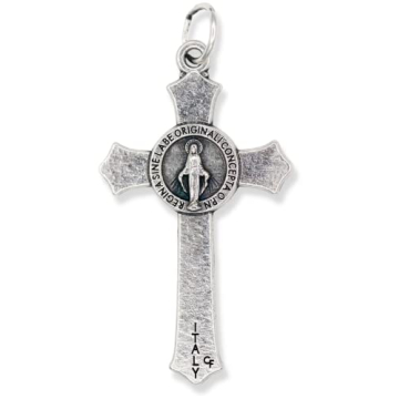Miraculous Medal Crucifixes Pack of 5 - Italian Jewelry Supplies