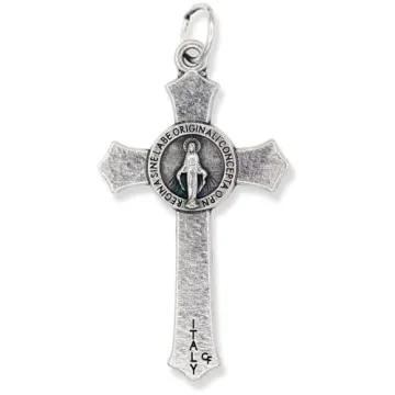 Miraculous Medal Crucifixes Pack of 5 - Italian Jewelry Supplies