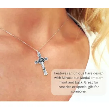 Miraculous Medal Crucifixes Pack of 5 - Italian Jewelry Supplies