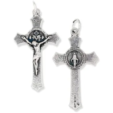 Miraculous Medal Crucifixes Pack of 5 - Italian Jewelry Supplies
