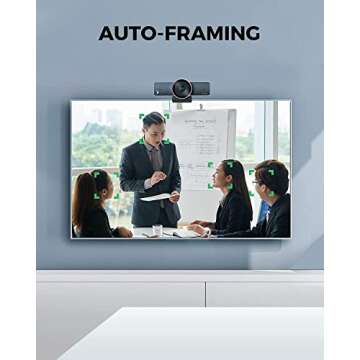 WYRESTORM Zoom Certified AI 4K Webcam, 8X Digital Zoom, 106¡ã FOV, Auto Framing, Dual mics Noise Cancellation, USB Webcam Ideal for Meeting, Conference, Remote Education