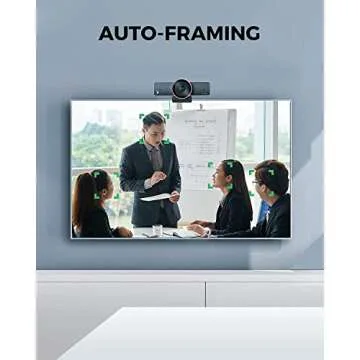 WYRESTORM Zoom Certified AI 4K Webcam, 8X Digital Zoom, 106¡ã FOV, Auto Framing, Dual mics Noise Cancellation, USB Webcam Ideal for Meeting, Conference, Remote Education