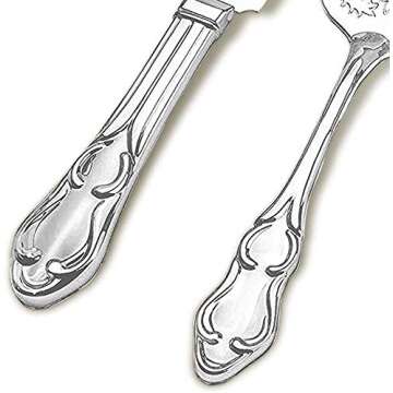 Strova Silver Wedding Cake Serving Set - Elegant Cake Cutting Knife and Server for Event Use