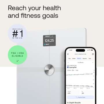 WITHINGS Body Smart - Accurate Scale for Body Weight and Fat Percentage, Body Composition Wi-Fi and ...
