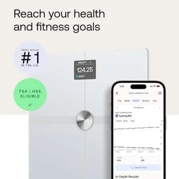 WITHINGS Body Smart - Accurate Scale for Body Weight and Fat Percentage, Body Composition Wi-Fi and ...