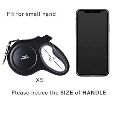 TwoEar Retractable Dog Leash with Dispenser and Poop Bags, 10 ft Heavy Duty Pet Walking Leash for X-...