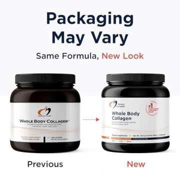 Designs for Health Whole Body Collagen Powder - Hydrolyzed Collagen Peptides Powder for Skin, Joint ...