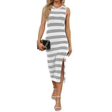 Stylish WIHOLL Bodycon Midi Dress for Summer 2024