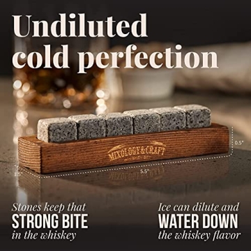 Mixology Craft Whiskey Stones Set - Chilling Rocks for Spirits