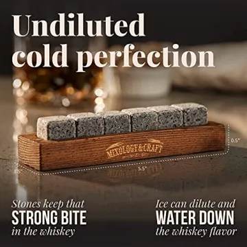 Mixology Craft Whiskey Stones Set - Chilling Rocks for Spirits