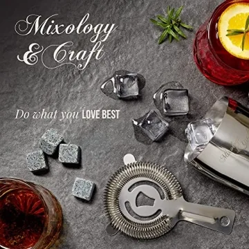 Mixology Craft Whiskey Stones Set - Chilling Rocks for Spirits