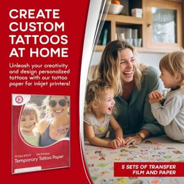 BubblePop! - Temporary Tattoo Paper for INKJET, Temporary Tattoo Paper for Personalized Temporary Ta...
