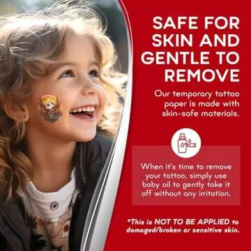 BubblePop! - Temporary Tattoo Paper for INKJET, Temporary Tattoo Paper for Personalized Temporary Tattoos, Skin-Safe and Water-Resistant Tattoo Printer Paper, 8.5”x11” Sheets, 10-Set