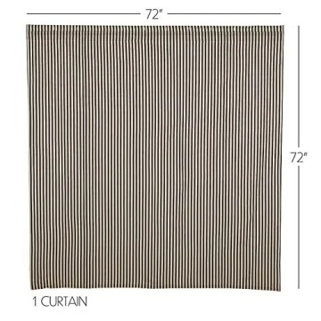 Stylish VHC Brands Ashmont Shower Curtain in Ticking Stripe Pattern