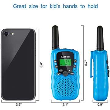 BATURU Walkie Talkies for Kids 3 Miles Long Range, 22 Channels Walkie Talkie with Clear Sound & Automatic Squelch, Valentine Gifts for Kids, Toys for Kids Girls Boys Age 3-12