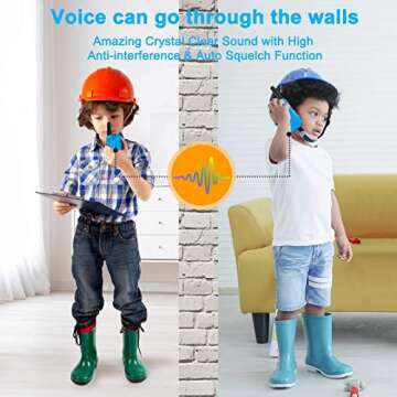 BATURU Walkie Talkies for Kids 3 Miles Long Range, 22 Channels Walkie Talkie with Clear Sound & Automatic Squelch, Valentine Gifts for Kids, Toys for Kids Girls Boys Age 3-12