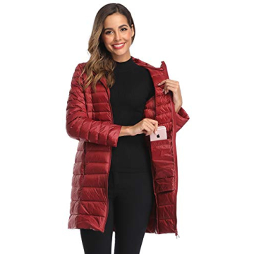 Obosoyo Packable Down Jacket for Women Lightweight Outerwear