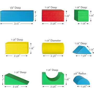 Melissa & Doug 100-Piece Wooden Blocks Set for Kids