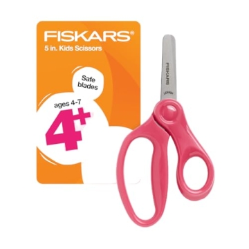 Fiskars Kid-Friendly 5" Blunt-Tip Scissors in Pink