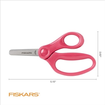 Fiskars Kid-Friendly 5" Blunt-Tip Scissors in Pink