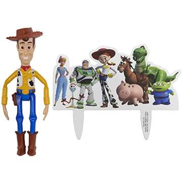DecoSet® Disney and Pixar Toy Story 4 Team Toy Cake Topper, 2-Piece Decoration Set for Creating Pla...