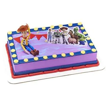DecoSet® Disney and Pixar Toy Story 4 Team Toy Cake Topper, 2-Piece Decoration Set for Creating Playful Cakes