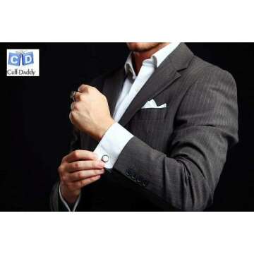 Tuxedo Cufflinks & Studs Set - Black Onyx & Silver