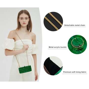 Elegant NUSTTAL Women Acrylic Clutch for Any Occasion