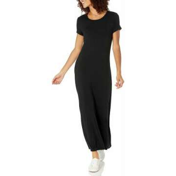 Comfortable Women's Short-Sleeve Maxi Dress