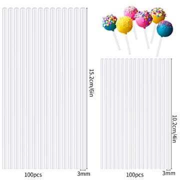 200 PCS Cake Pop Sticks for Parties & Events