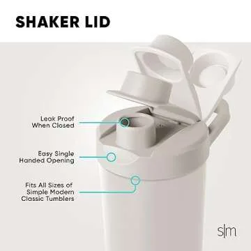 Simple Modern Stainless Steel Shaker Bottle with Ball 24oz | Metal Insulated Cup for Protein Mixes, Shakes and Pre Workout | Rally Collection | Cream Leopard