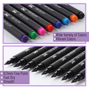 Mr. Pen Felt Tip Pens - Vibrant, Smear-Resistant, Ideal for Journaling