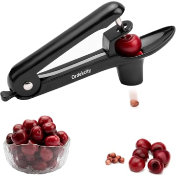 Ordekcity Cherry Pitter Tool - Stainless Steel Hand-held Push Design for Easy Cherry Pitting