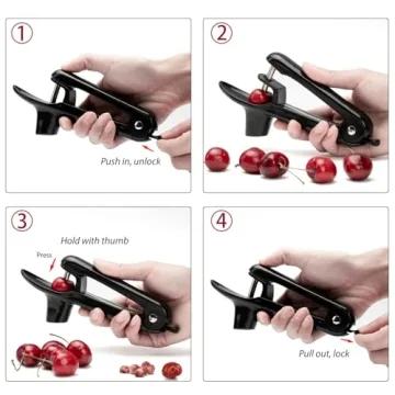 Ordekcity Cherry Pitter Tool - Fast & Easy Cherry Corer