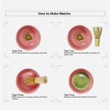 AIYICIII Ceramic Matcha Bowl, Handmade Japanese Green Tea Cup,Matcha Tea Whisk Bowl For Ceremony Chawan 500ml 17oz (Pink)