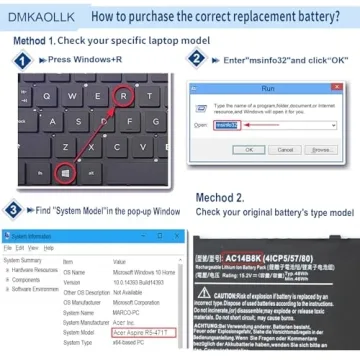 AC14B8K Battery for Acer Predator Nitro Aspire Chromebook