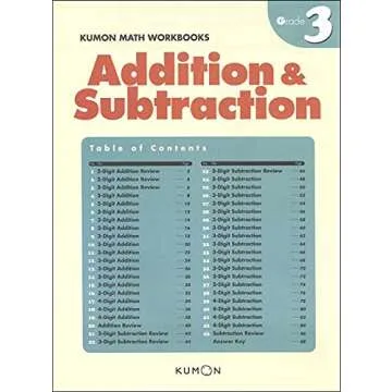 Kumon Grade 3 Addition & Subtraction Workbook