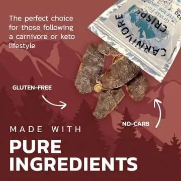 Carnivore Crisps, Grass Fed and Finished Beef Top Sirloin, Beef Crips, High Protein, Keto & Carnivore Diet Approved, Gluten-Free, No Hormones, 1.5 oz (Pack of 3)